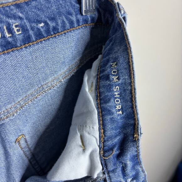 American Eagle Outfitters Mom Shorts Denim Jean High Waist Rise Women's Size 2 - Picture 4 of 7